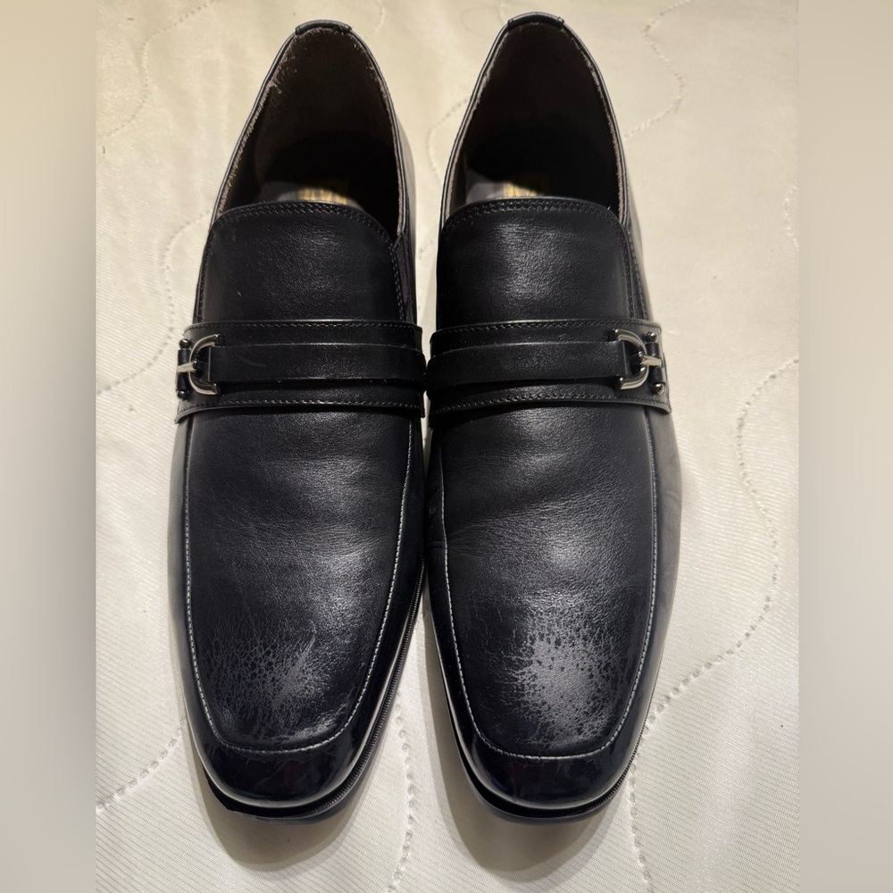 Men's Black Leather Loafers Bruno Magli 13 M